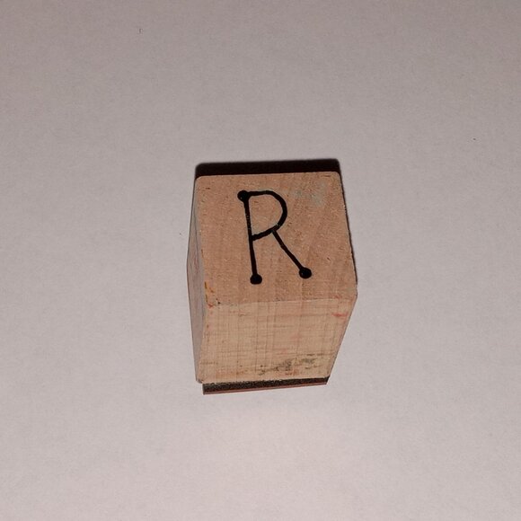 🎯 10 for $10 / Mounted Rubber Stamp "R" Scrapbooking Stamp - Picture 3 of 3